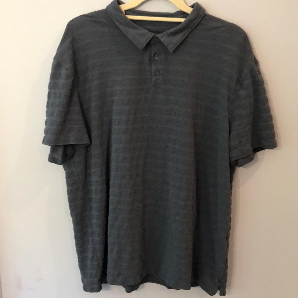 John Varatos USA men’s xxl dark gray ss polo.